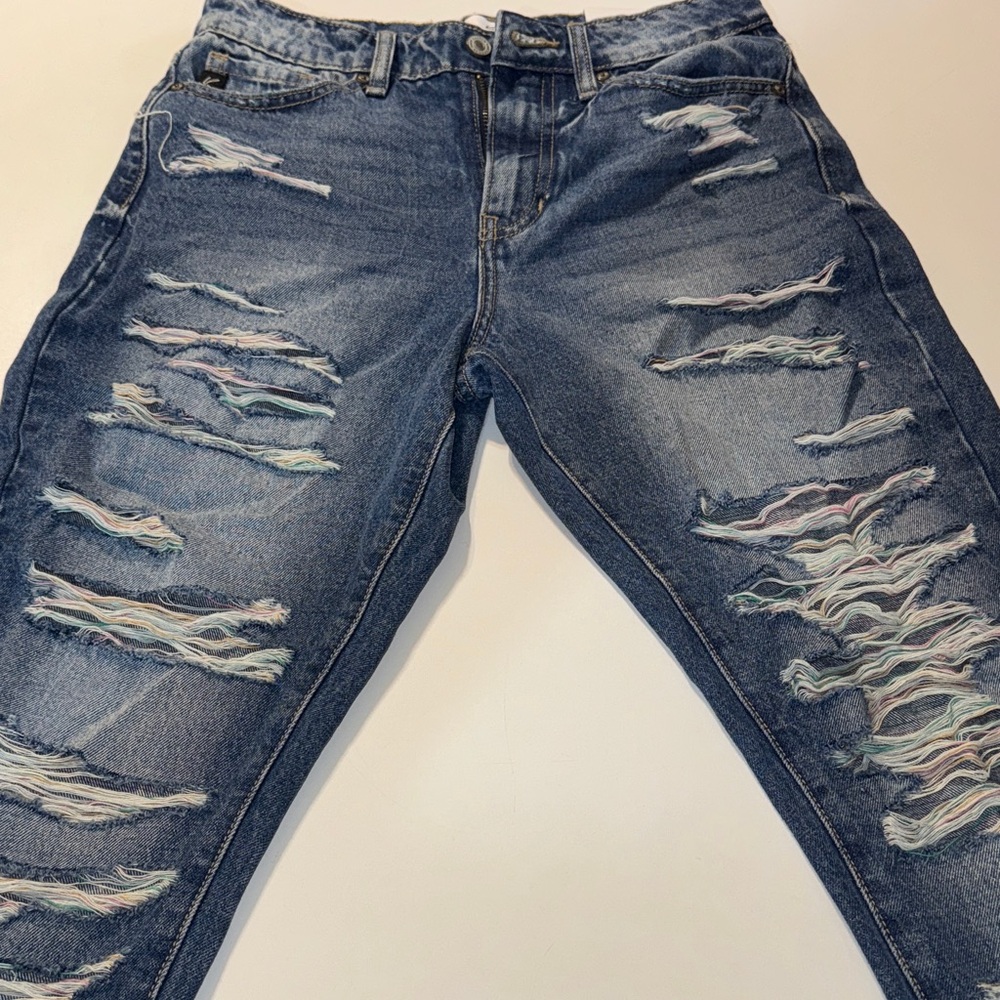 KanCan Classic Blue Denim‎ Relaxed distressed Jeans